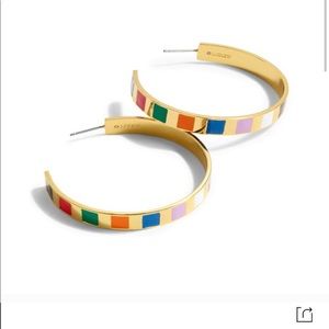 J Crew rainbow hoop earrings - worn once